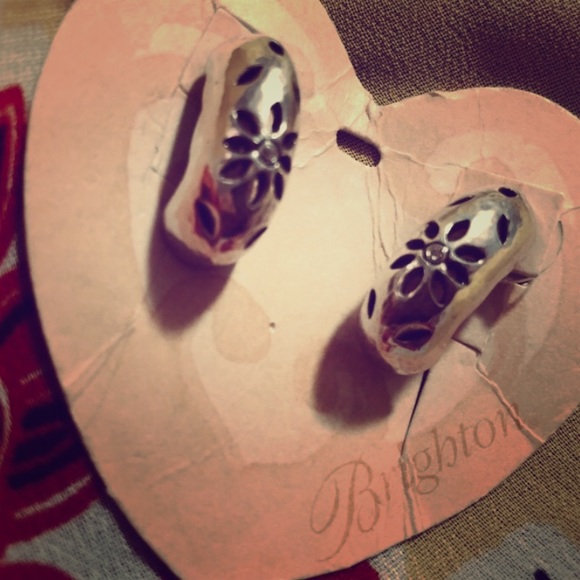 Brighton Jewelry - Vintage Brighton Silver Hoops